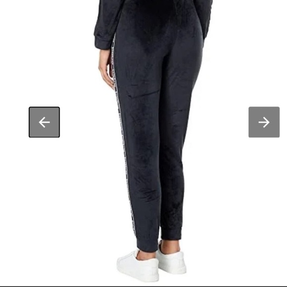 SOLD - NWT Bebe Sport Black Velour Jogger - Large - Picture 6 of 14